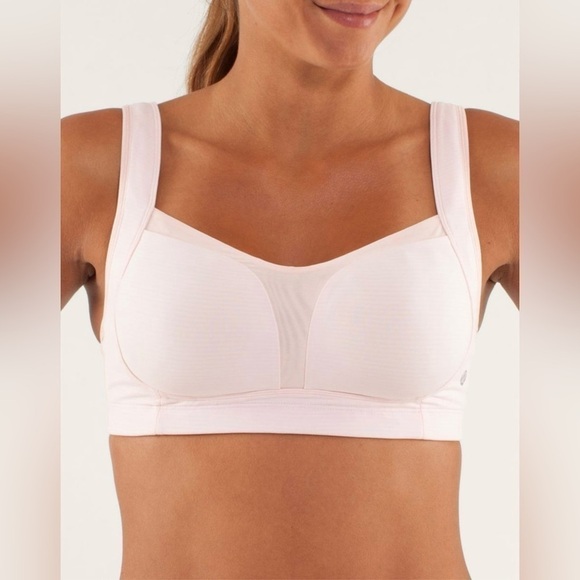 Lululemon Ta Ta Tamer III Tonka Stripe Pretty Pink Womens  Size 32 - Picture 1 of 15